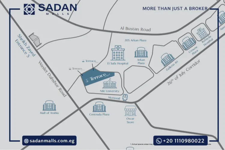 مول تراس بلازا الشيخ زايد Mall Terrace Plaza New Zayed تفاصيل وأسعار