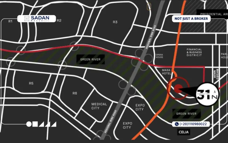 موقع مول 31 نورث تاور العاصمة الإدارية