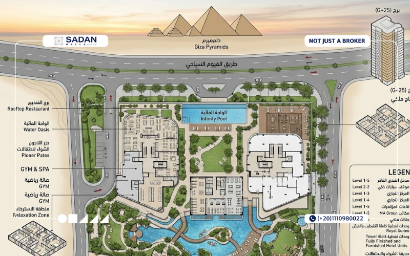 مشروع تريومف أكتوبر Triumph Pyramids Hotel جدول الأسعار