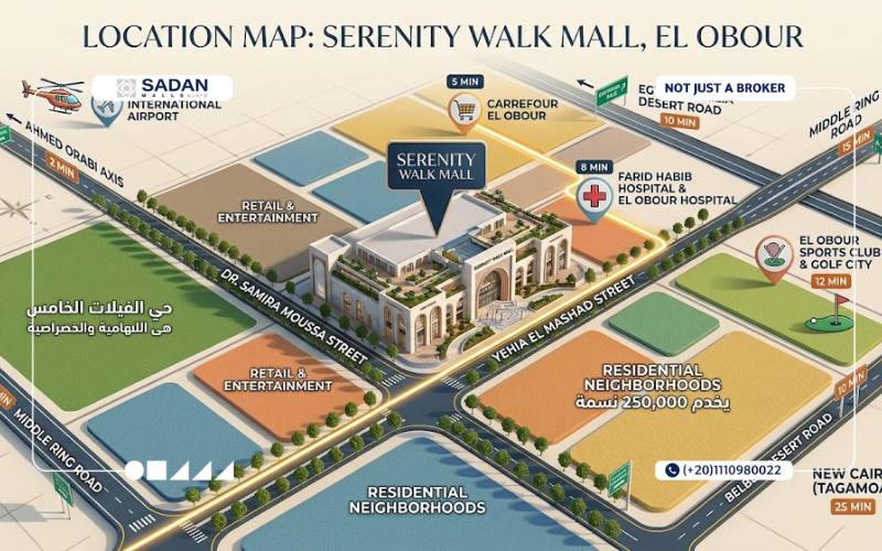 مول سيرينتي ووك العبور Serenity Walk El Obour جداول أسعار
